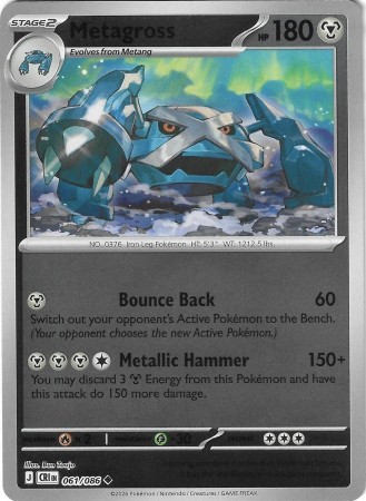 Metagross [Reverse Holo] #61 Pokemon Chaos Rising