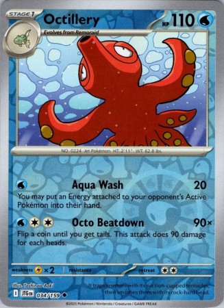 Octillery [Reverse Holo] #34 Pokemon Journey Together