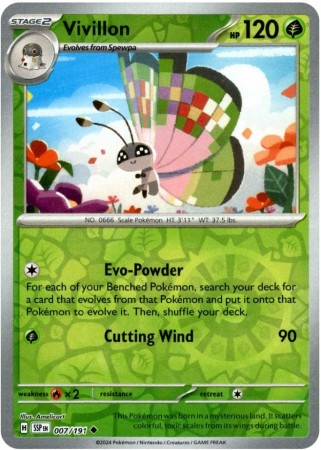 Vivillon [Reverse Holo] #7 Pokemon Surging Sparks