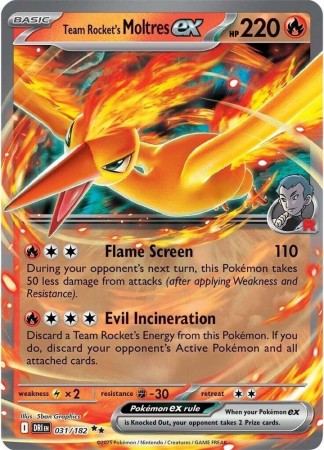 Team Rocket's Moltres Ex #31 Pokemon Destined Rivals