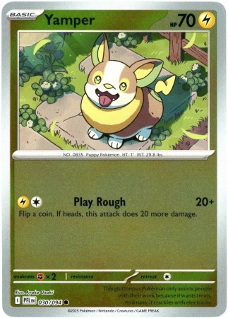 Yamper [Reverse Holo] #30 Pokemon Phantasmal Flames