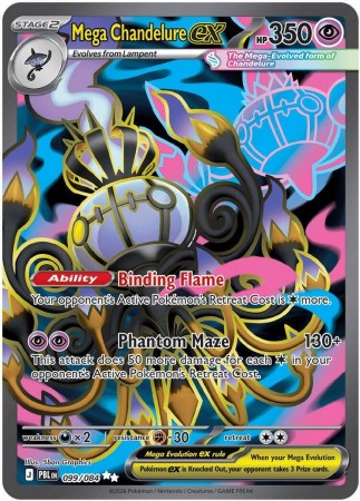 Mega Chandelure ex #99 Pokemon Pitch Black