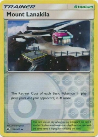 Mount Lanakila [Reverse Holo] #118 Pokemon Burning Shadows