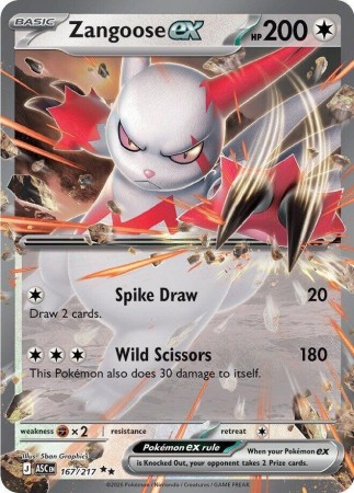 Zangoose Ex #167 Pokemon Ascended Heroes